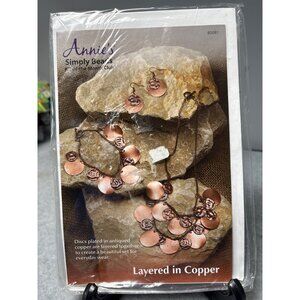 Annies Simply Beads Kit Layered Copper Necklace & Earrings Jewelry Making Set